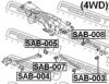FEBEST SAB-008 Control Arm-/Trailing Arm Bush